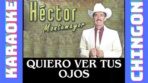 quiero escuchar canciones de héctor montemayor|Quiero Ver Tus Ojos .